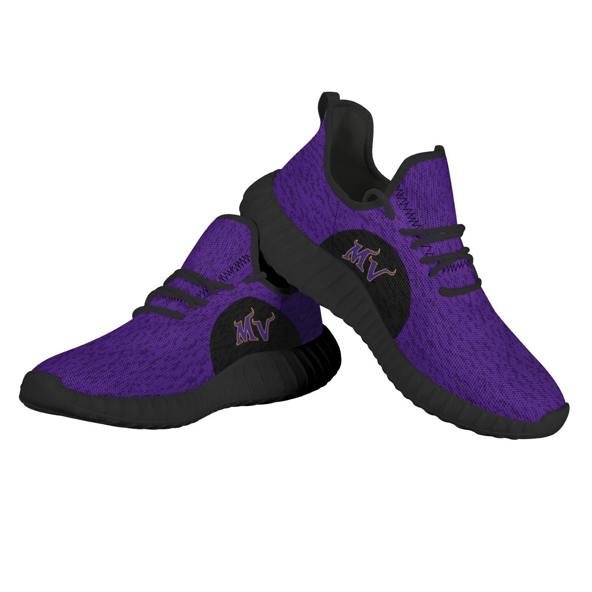 Men's NFL Minnesota Vikings Mesh Knit Sneakers/Shoes 005